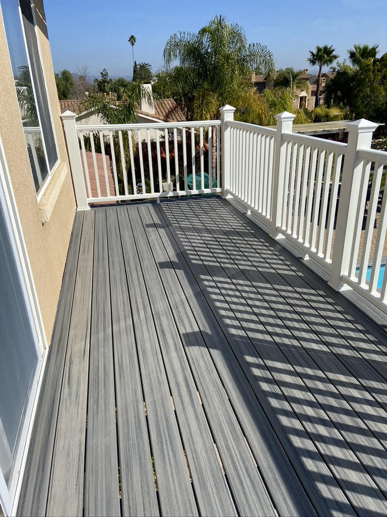 Deck construction project in Southern California